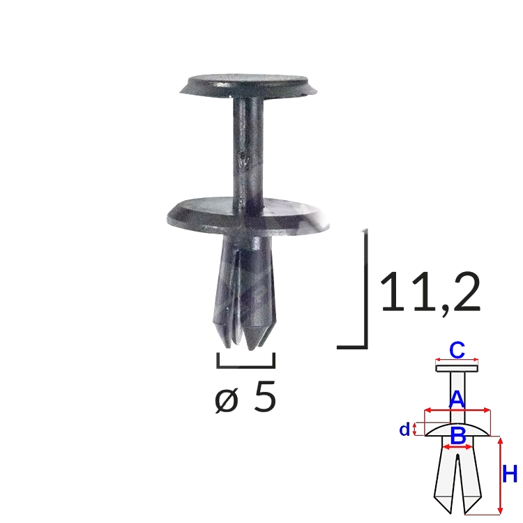 ROMIX 126 216 A82009  -  MOUNT. PIN.STRETCHING UNIVERSAL 10 db .